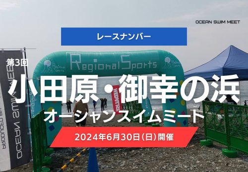 【レースナンバー】第3回 小田原・御幸の浜オーシャンスイムミート（2024年6月30日開催）